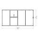 Invernadero adosado de aluminio y policarbonato 3.05m² Silver Hybrid - Palram