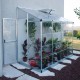 Invernadero adosado de aluminio y policarbonato 3.05m² Silver Hybrid - Palram