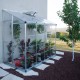 Invernadero adosado de aluminio y policarbonato 3.05m² Silver Hybrid - Palram
