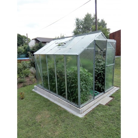 Invernadero de jardín de vidrio difusor 4mm Hobby H6/2,5 - 197x251 cm - Limes