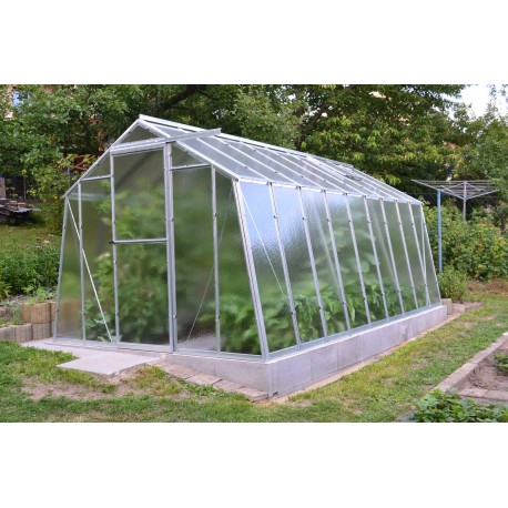 Invernadero de jardín de vidrio difusor 4mm Hobby H7/4,5 - 247x448 cm - Limes